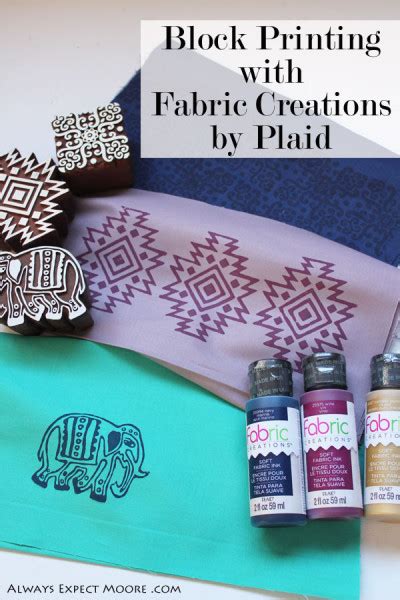 Block Printing with Fabric Creations by Plaid