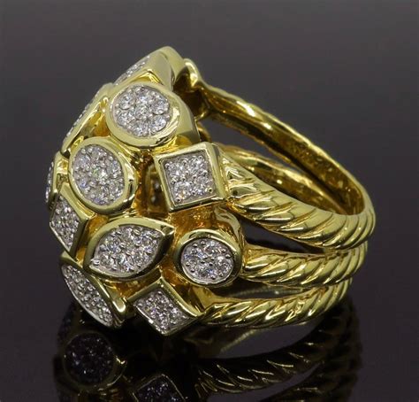 David Yurman 18 Karat Diamond Confetti Ring For Sale At 1stdibs