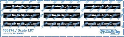 TRUCKMO Decals Splash Guard Go In Style Nl Black 100694 TRUCKMO Truck