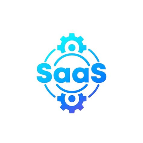 Saas Logiciel En Tant Qu Ic Ne De Service Sur Blanc Vecteur Premium