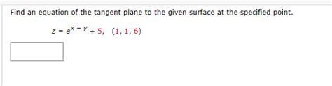 Solved Find An Equation Of The Tangent Plane To The Given