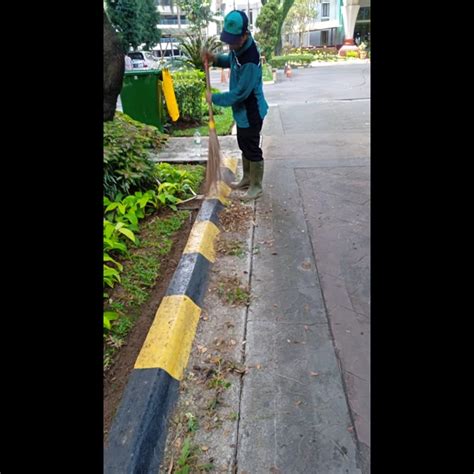 Perawatan Taman Membersihkan Sampah Daun Kering Di Amartapura