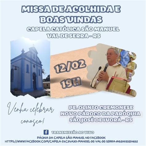 Val de Serra promove missa de acolhida e Boas Vindas ao novo pároco Pe