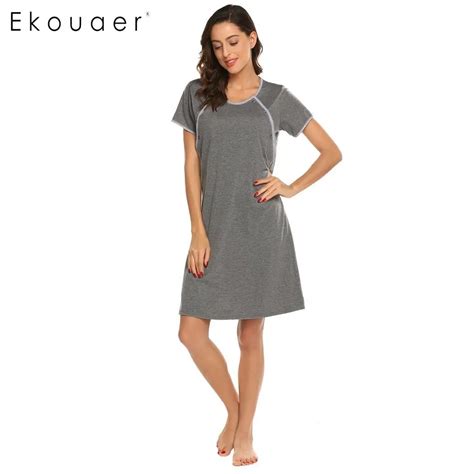 Ekouaer Nightgown Sleepwear Night Dress Maternity Sleepshirts Nursing