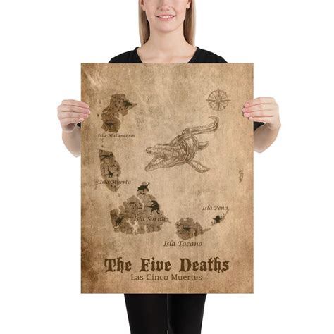 Jurassic Park the Five Deaths Map Poster Isla Sorna Site B - Etsy