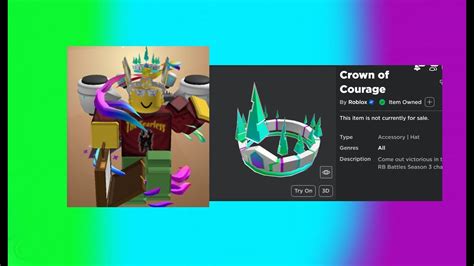 Getting Crown Of Courage 2 Weeks Later Roblox RB Battles YouTube