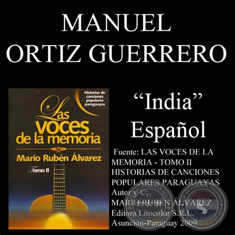 Portal Guaraní INDIA Letra MANUEL ORTIZ GUERRERO Música JOSÉ