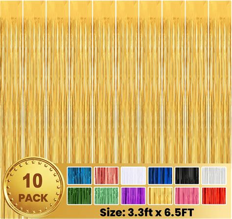 Amazon Pabues Pack X Ft Gold Foil Fringe Backdrop