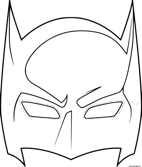 Coloriage Masque De Batman Jecolorie