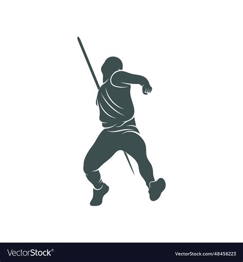 Javelin thrower design Royalty Free Vector Image