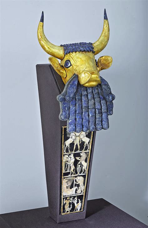 Gold Bull Headed Lyre From Ur Ca Bce Description Go Flickr