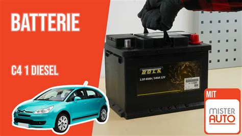 Batterie wechseln Citroën C4 1 2 0 HDI YouTube