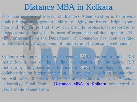 Ppt Mba Distance Education Powerpoint Presentation Free Download Id7372863