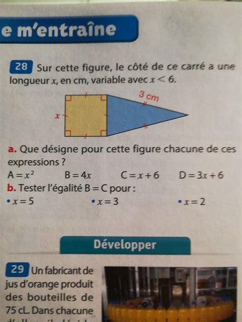 Bonsoir Pour Demain J Ai Un Exercice De Math Matiques Que Je Ne