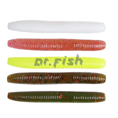 15 X Ice Fishing Lures For Walleye Soft Plastic Bait Worm Lure