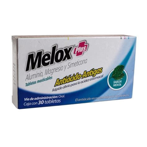 Melox Plus Menta 30 Tabletas CENTRAL FARMA