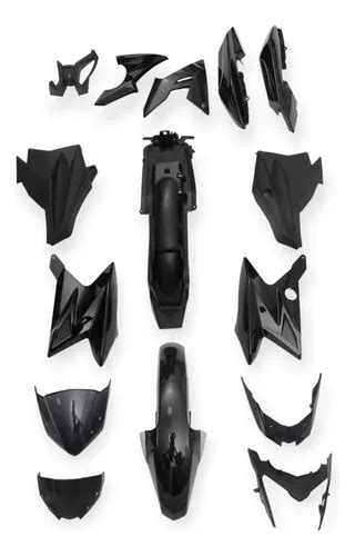 Kit De Plasticos Completo Para Yamaha Ybr125z Negro Mtc