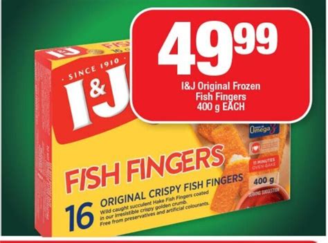 Iandj Original Frozen Fish Fingers 400g Each Offer At Ok Foods