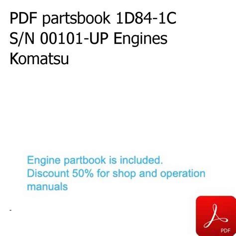 Pdf Partsbook 1d84 1c Sn 00101 Up Engines Komatsu Komatsu Parts Catalog