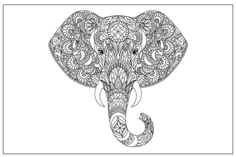 Elephant Mandala Art Illustration Drawing coloring page | Zentangle patterns, Mandala drawing ...