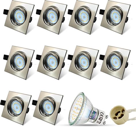 Hibay Er Set Led Einbaustrahler V Spots Gu Einbauspots Mm