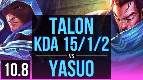 Talon Vs Yasuo Mid 1 2m Mastery Points Kda 15 1 2 Triple Kill