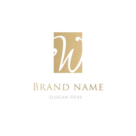 Premium Vector | W gold luxury elegant logo