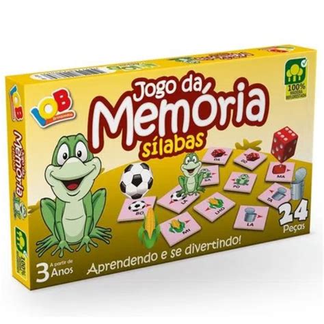 Jogo da Memória Sílabas 24 peças Madeira Shopee Brasil