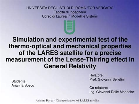 Ppt Universit Degli Studi Di Roma Tor Vergata Facolt Di