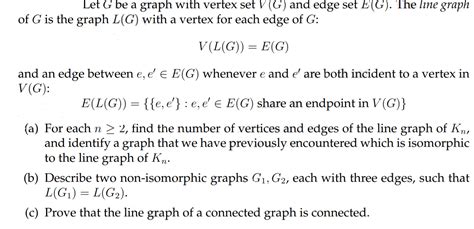 Solved Let G Be A Graph With Vertex Set V G And Edge Set Chegg