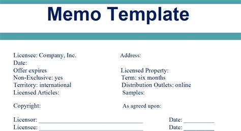 Free Memo Template - Excel Word Template