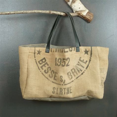 Très très grand panier cabas de plage en toile de jute esprit Etsy