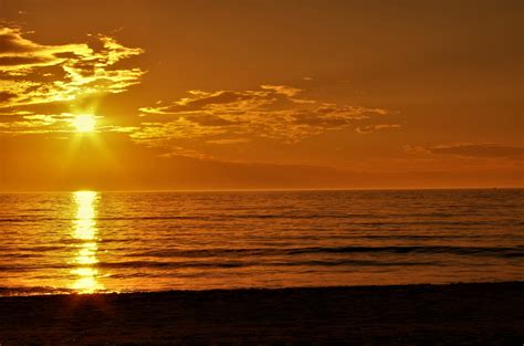 Gambar Pantai Laut Lautan Horison Awan Langit Matahari Terbit