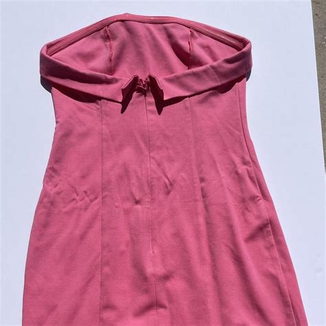 Hot Pink Strapless Mini Dress Worn Once Depop