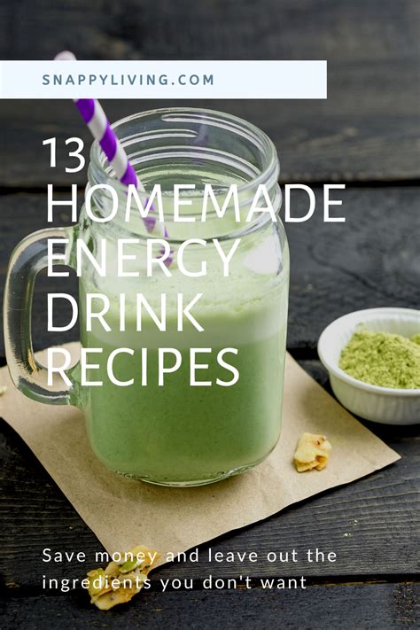 Delicious Homemade Energy Drinks Snappy Living In Energy