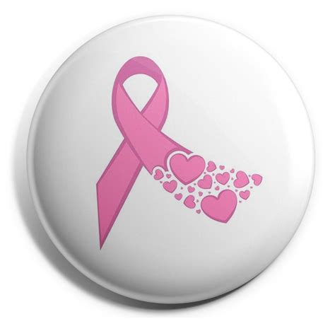 Pink Ribbon Breast Cancer Awareness Button Bca 016