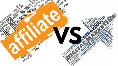 Affiliate Marketing Vs Digital Marketing Comparison Chart