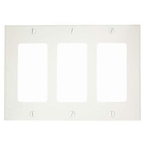 Reviews For Leviton 3 Gang White Decorarocker Nylon Standard Wall Plate 1 Pack 80411 Nw Pg