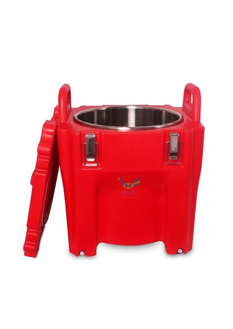 Solid Red Round Isothermal Container Ltr With Handle At Best Price