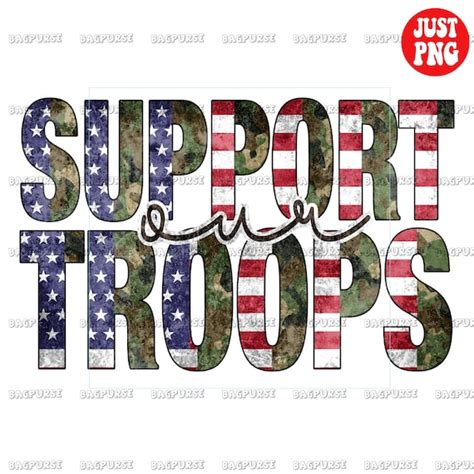 Support Our Troops Png Support Our Troops Camo Design File Etsy