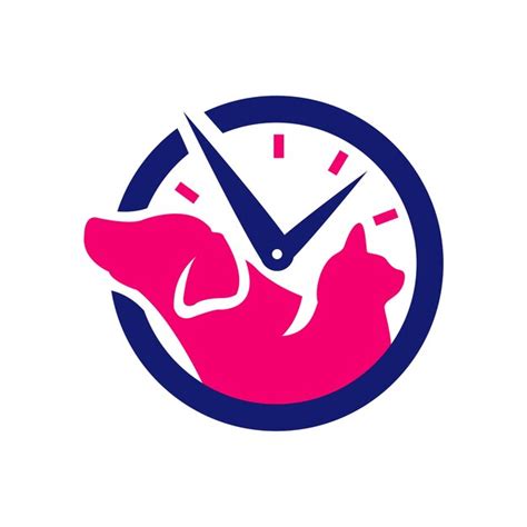 Premium Vector Cat Dog Clock