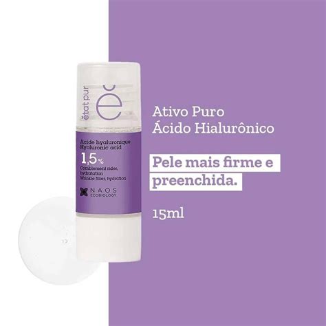 Sérum Facial Anti idade Etat Pur Ácido Hialurônico 1 5 15ml 15ml