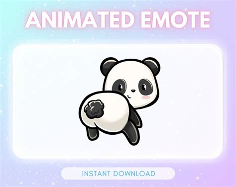 Emoticono ANIMADO de contracción y discordia Lindo baile TWERKING PANDA