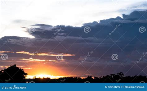 Dark Cloudy Sky Background Over the Sunset in the Evening Sky in the ...