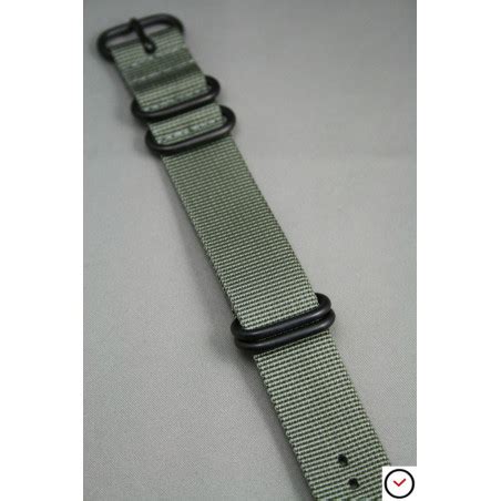 Pvd Nato Zulu Watch Strap Thick Nylon Green Grey