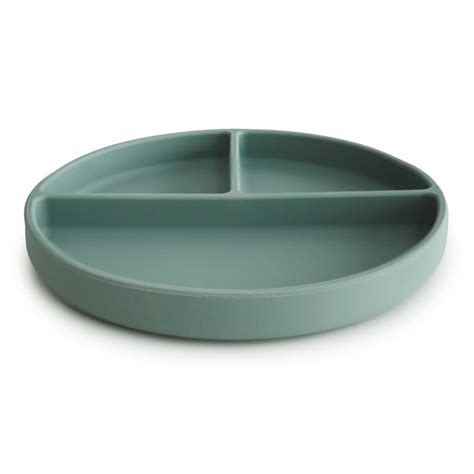 Plato Silicona Con Ventosa Y Compartimentos Cambridge Blue Mushie