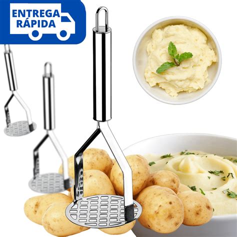 Amassador De Batatas Legumes Espremedor Aço Inox Redondo Original