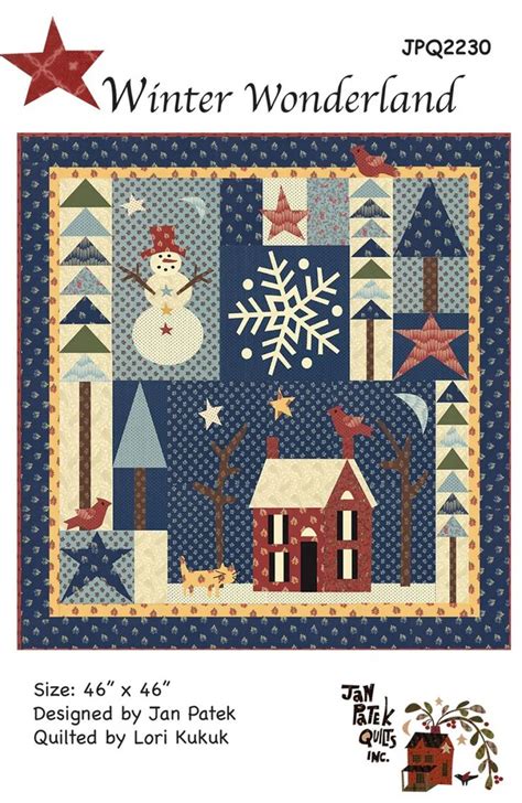 Pattern Winter Wonderland By Jan Patek Jpq House Birds Cat Stars