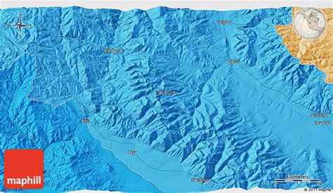 Political 3D Map of Lemhi