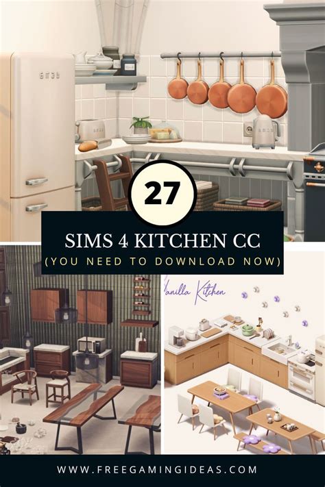 Stunning Sims 4 Kitchen CC (Base Game, Maxis Match) | Sims 4 kitchen ...